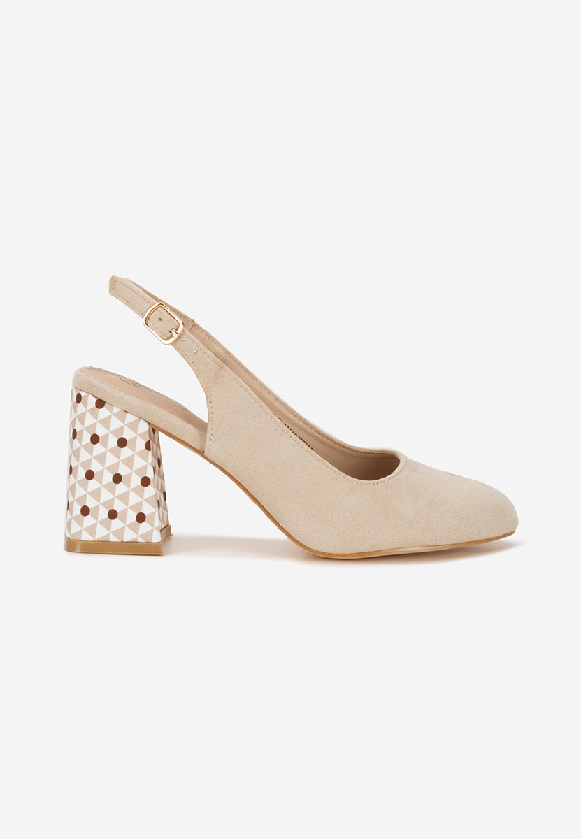 Chaussures slingback beige Tolida