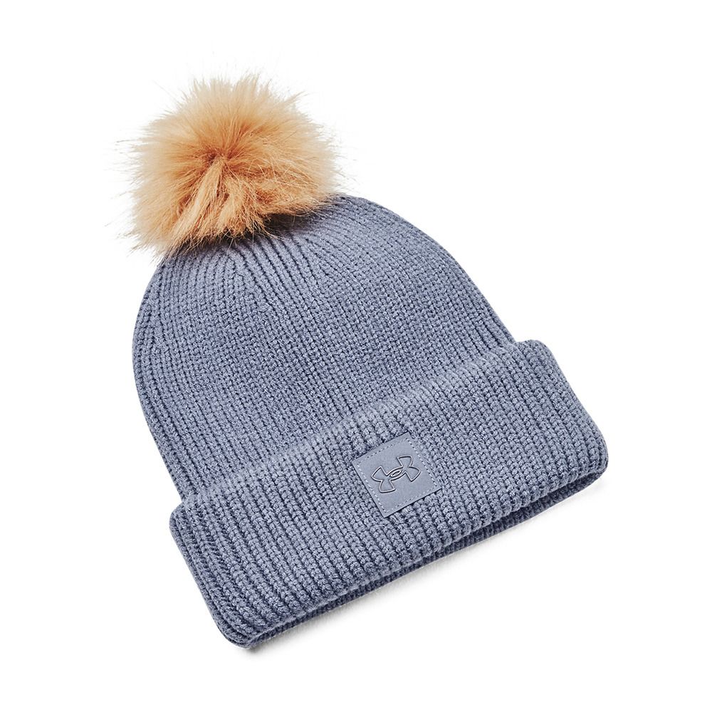 Under Armour HALFTIME RIBBED POM - Bonnet Femme purple