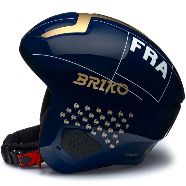 Casque de ski BRIKO VULCANO 2.0 FRANCE SHINY TANGAROA BLUE - GOLD - WHITE