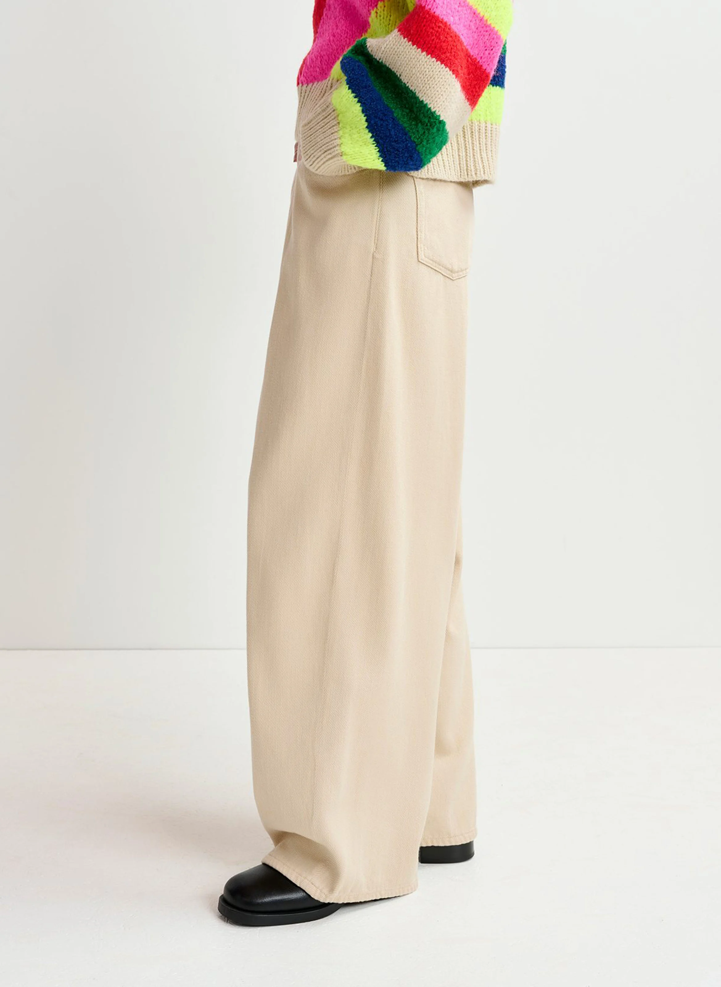 GINORMOUS - Jean large en coton | Blanc