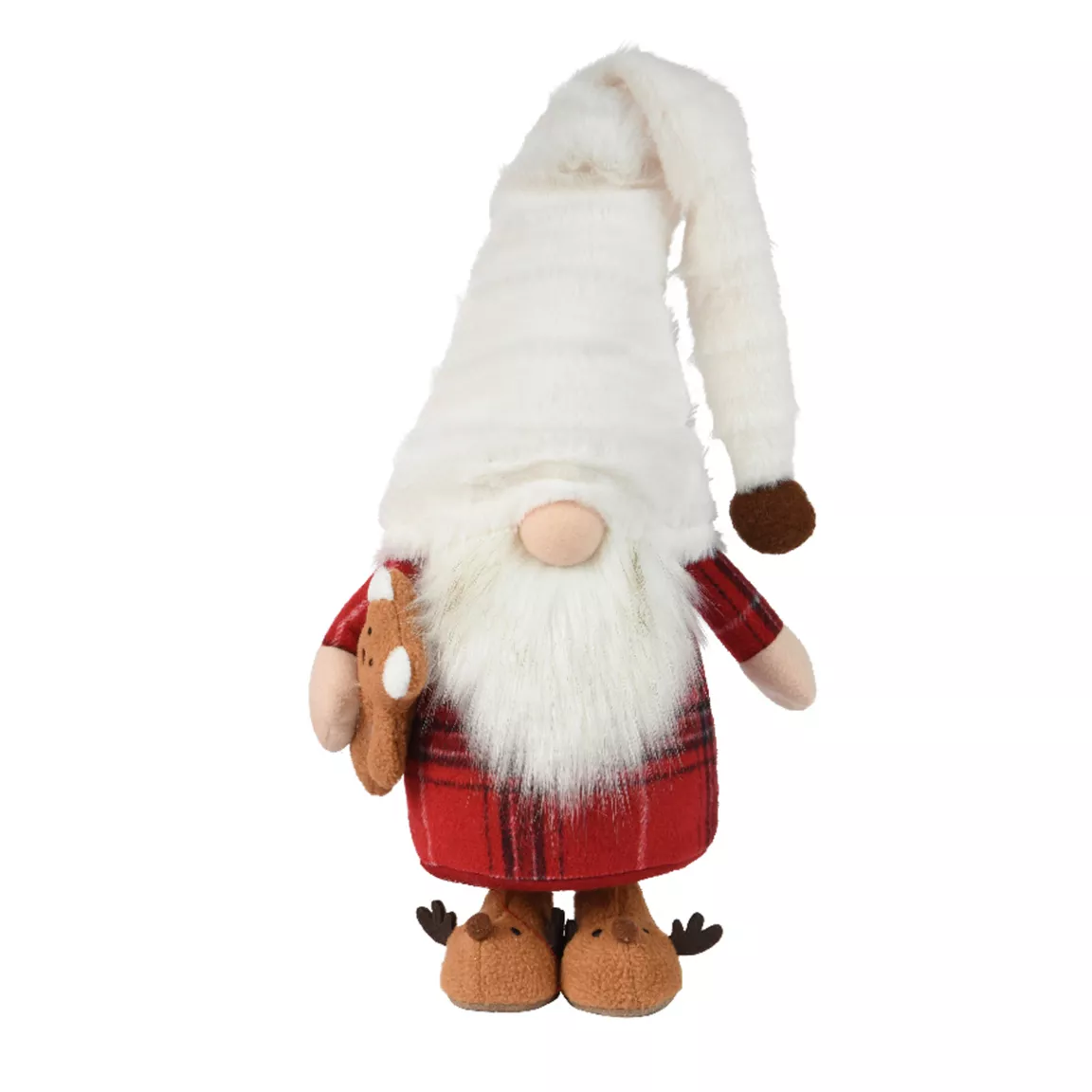 Lutin de Noël (H65 cm) Gluk Dormeur en pyjama bonnet Blanc
