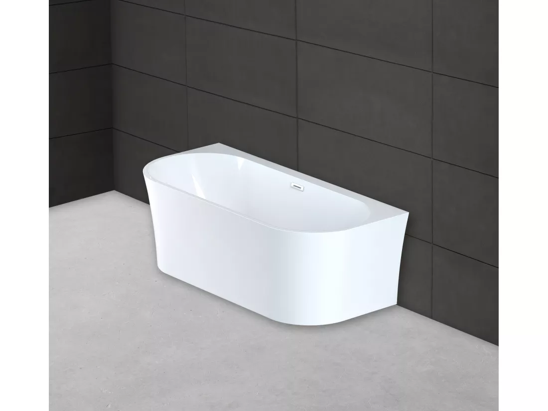 Baignoire semi-îlot murale RUBY 170x80cm, by SPALINA