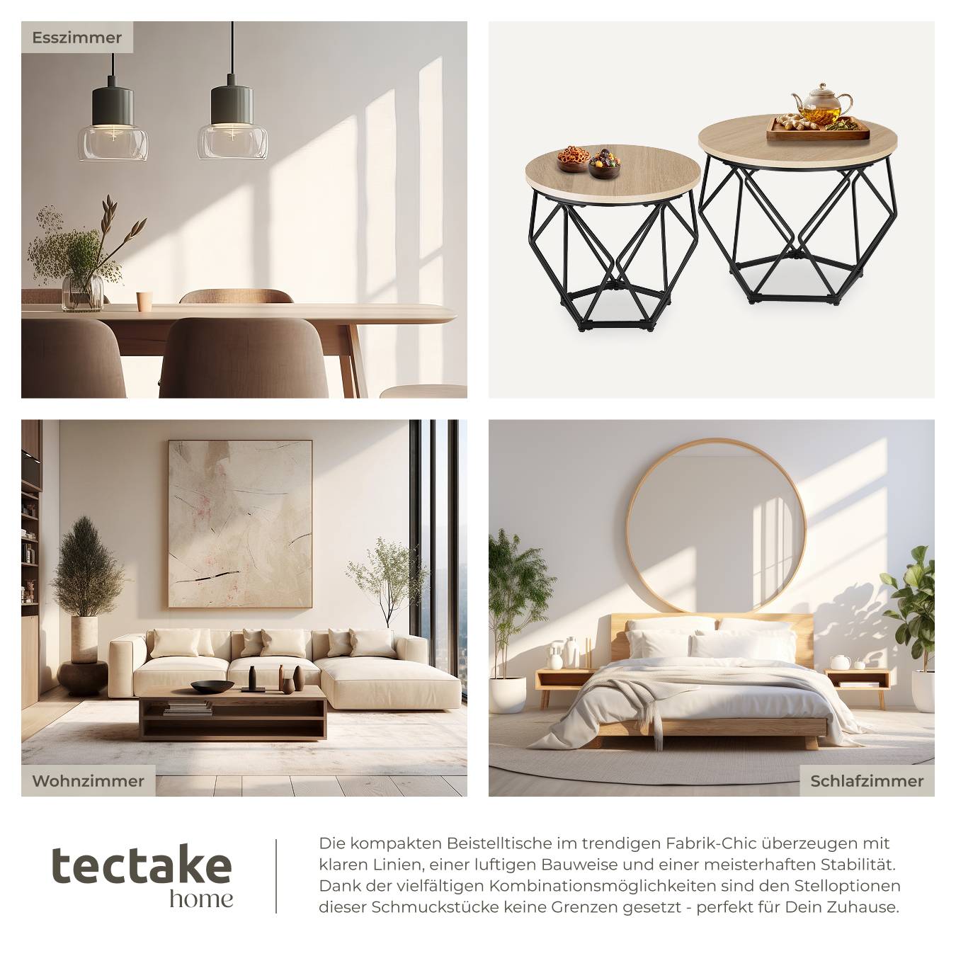 2er Set Couchtisch Benham