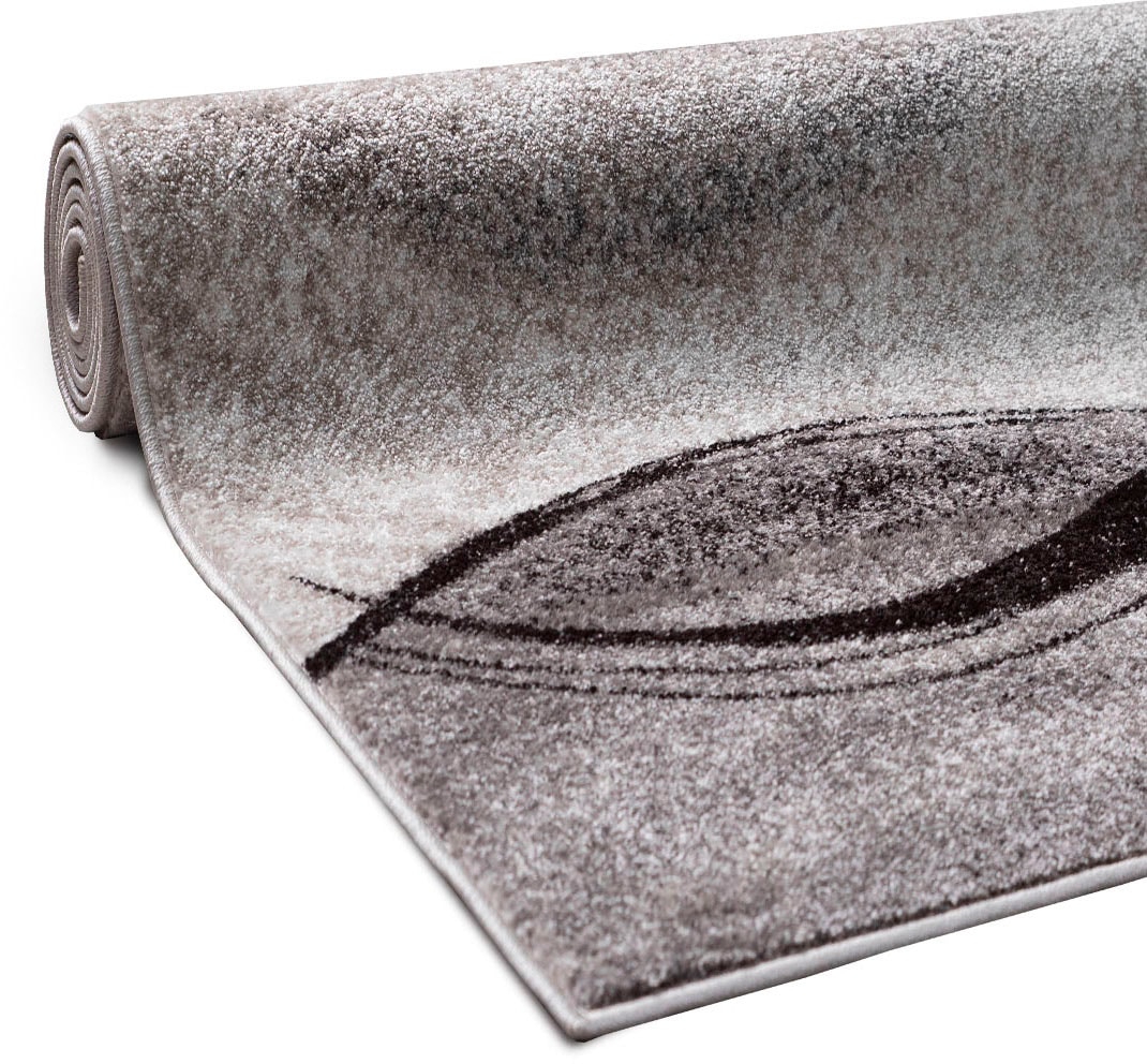 my home Teppich »Tritom« rechteckig 9 mm Höhe mit besonders weichem Flor, Kurzflor, modernes Wellen Muster