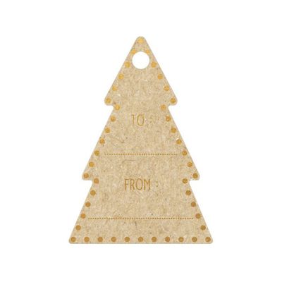 Clairefontaine - 12 Étiquettes cadeau kraft - sapins - 8 x 16 cm