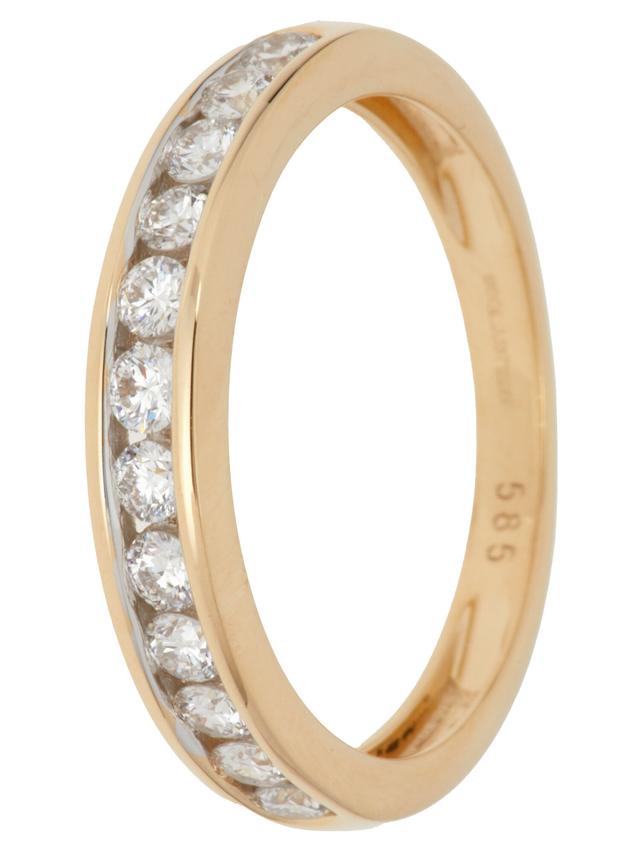 Rivière-Ring, Brillanten, Gelbgold 585