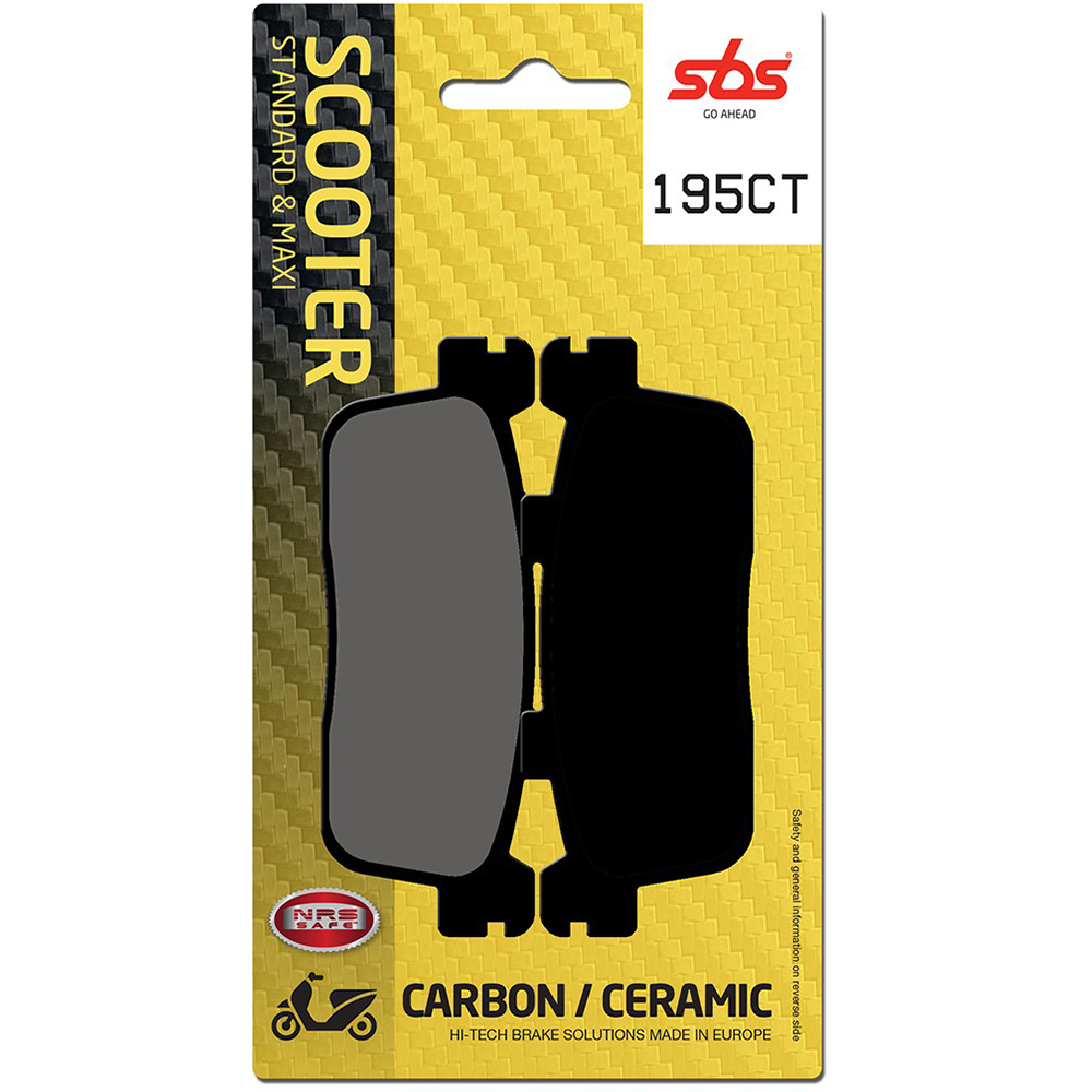 SBS - Plaquettes de frein 195CT (847) SAUF KYMCO DINK STREET