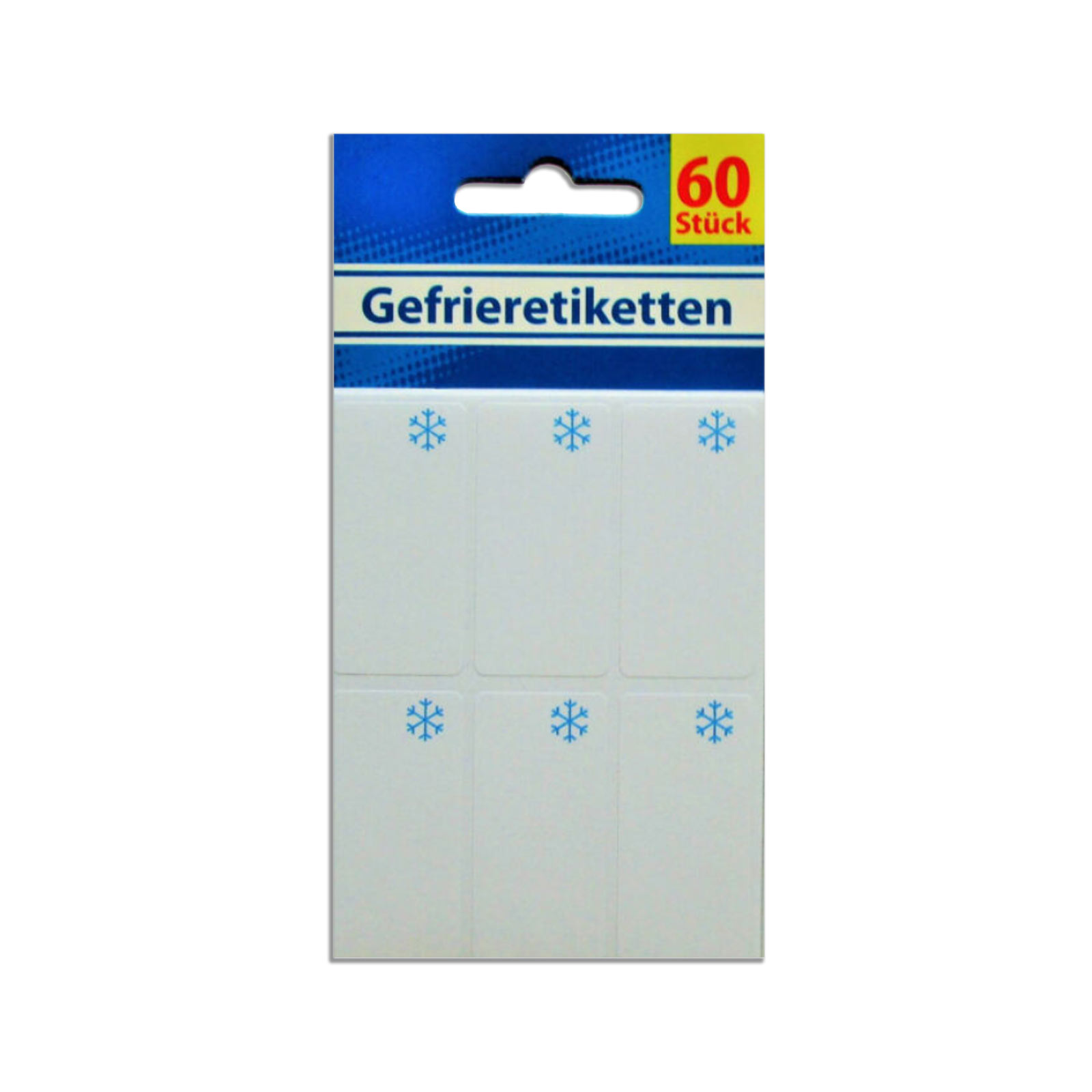 Gefrieretiketten - weiß-blau - 60 Stück