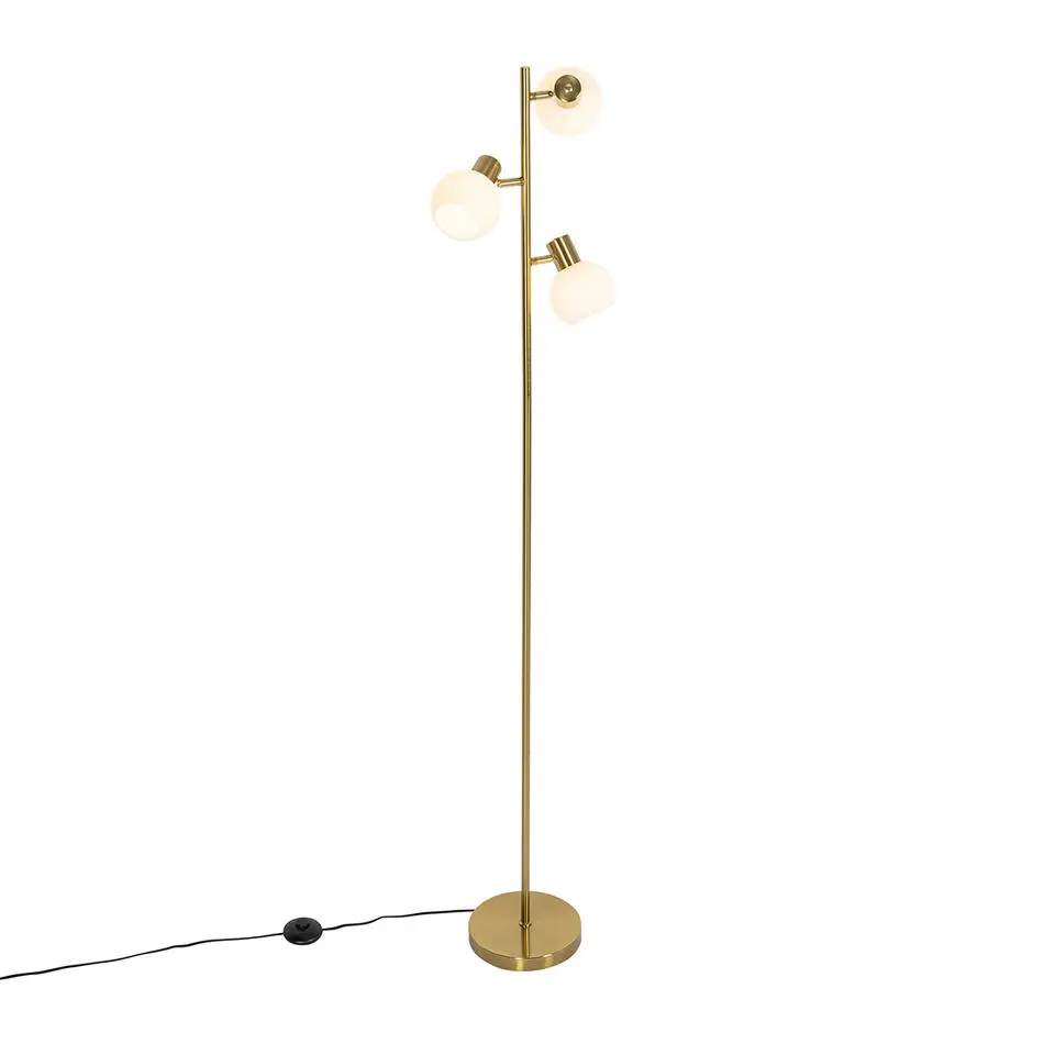 Qazqa vloerlampen anouk goudkleurig e14