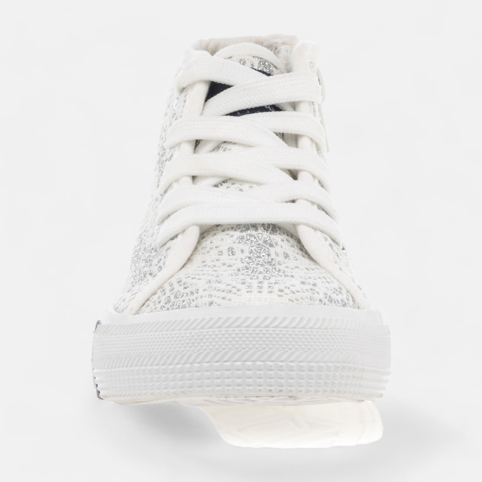 Baskets en toile Fille argent