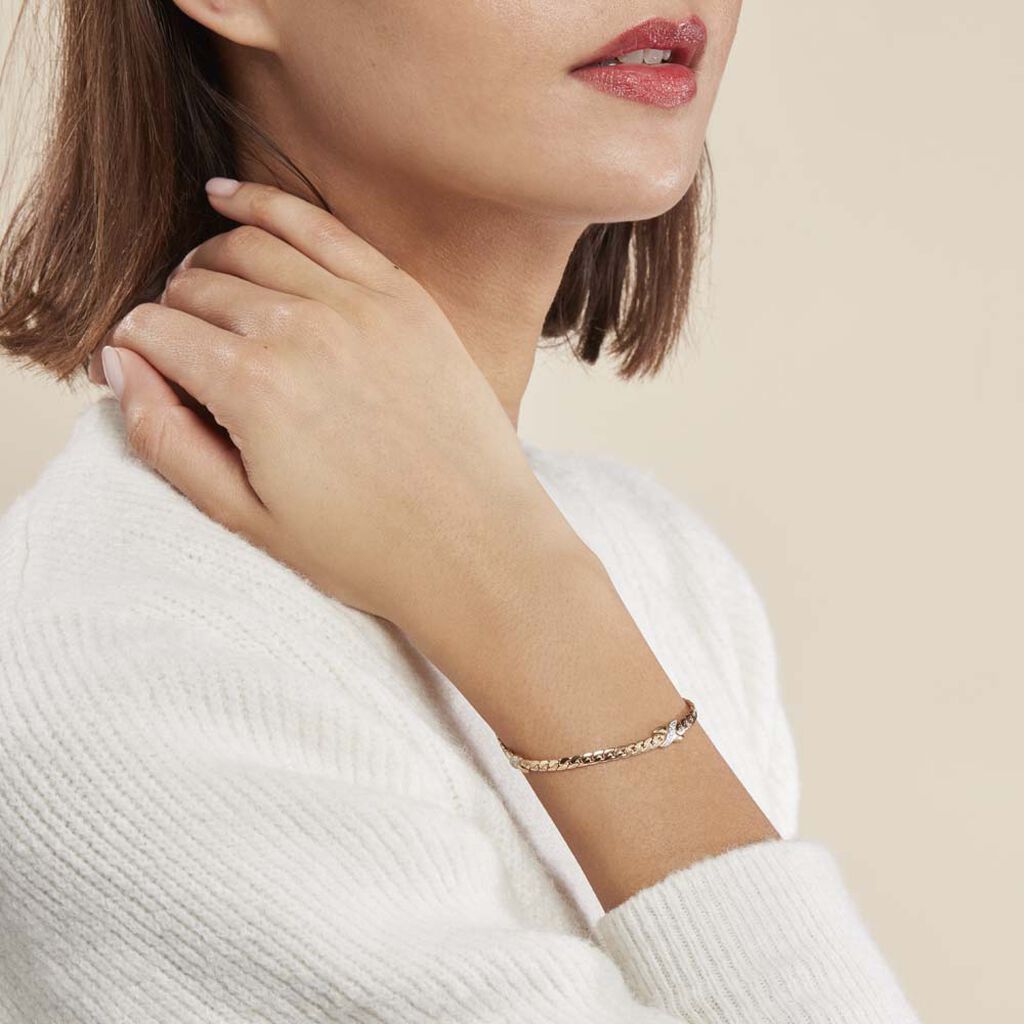 Bracelet Lamyae Plaqué Or Jaune Oxyde De Zirconium