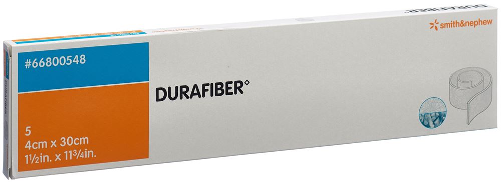 DURAFIBER Wundauflage 4x30cm steril 5 Stk