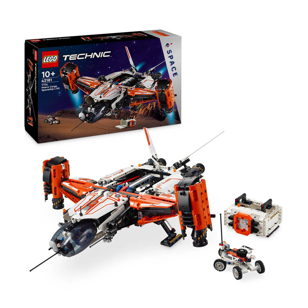 Gaaf ruimteschip met veel optiesVTOL Vrachtruimteschip LT81 Ruimte Speelgoed Bouwpakket voor Kinderen 42181