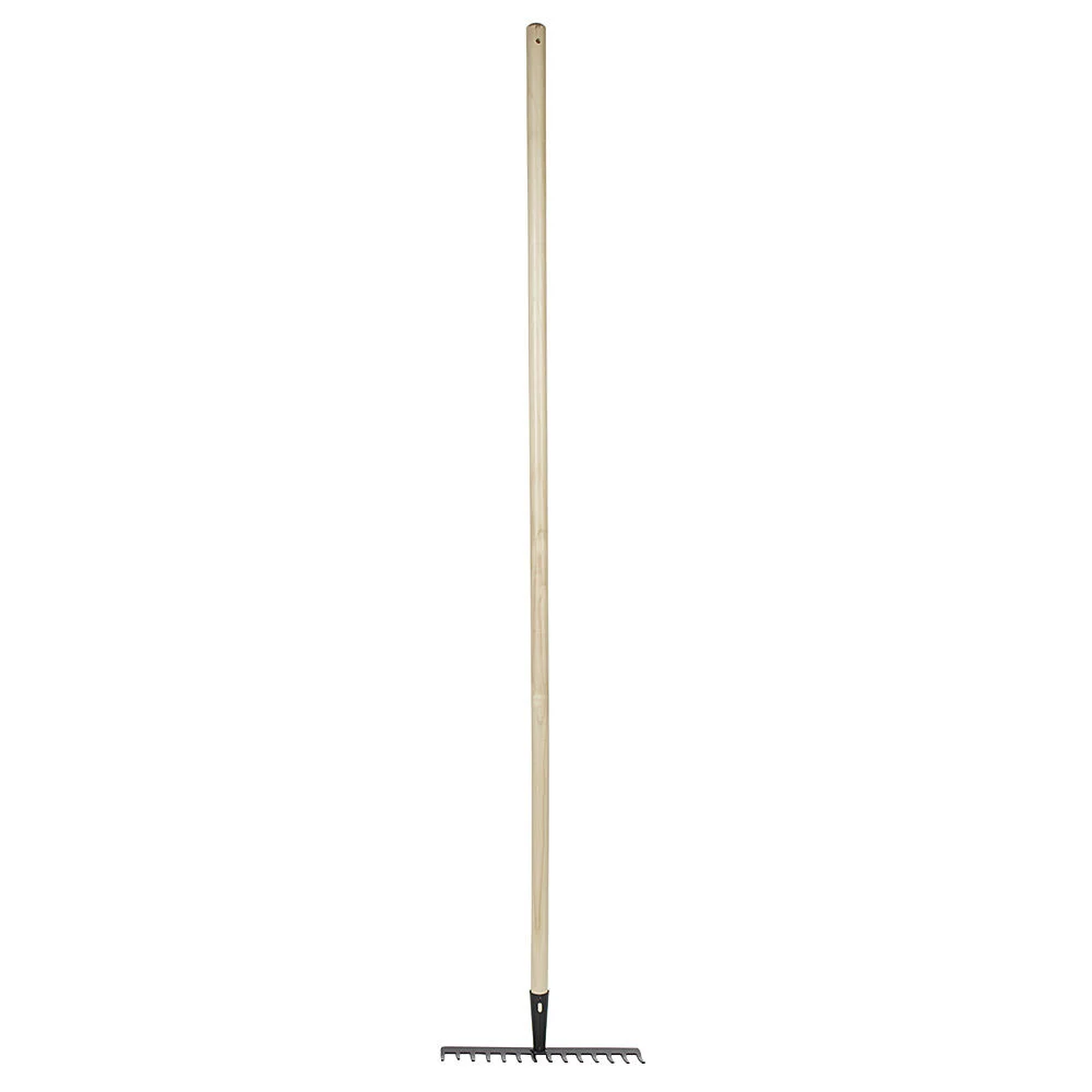 Râteau 14 dents métal manche en bois