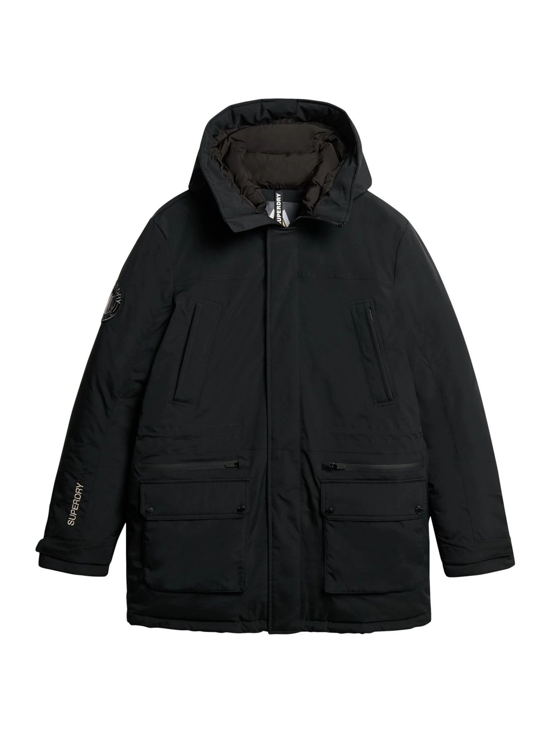Zwart - Superdry City gewatteerde parkajas