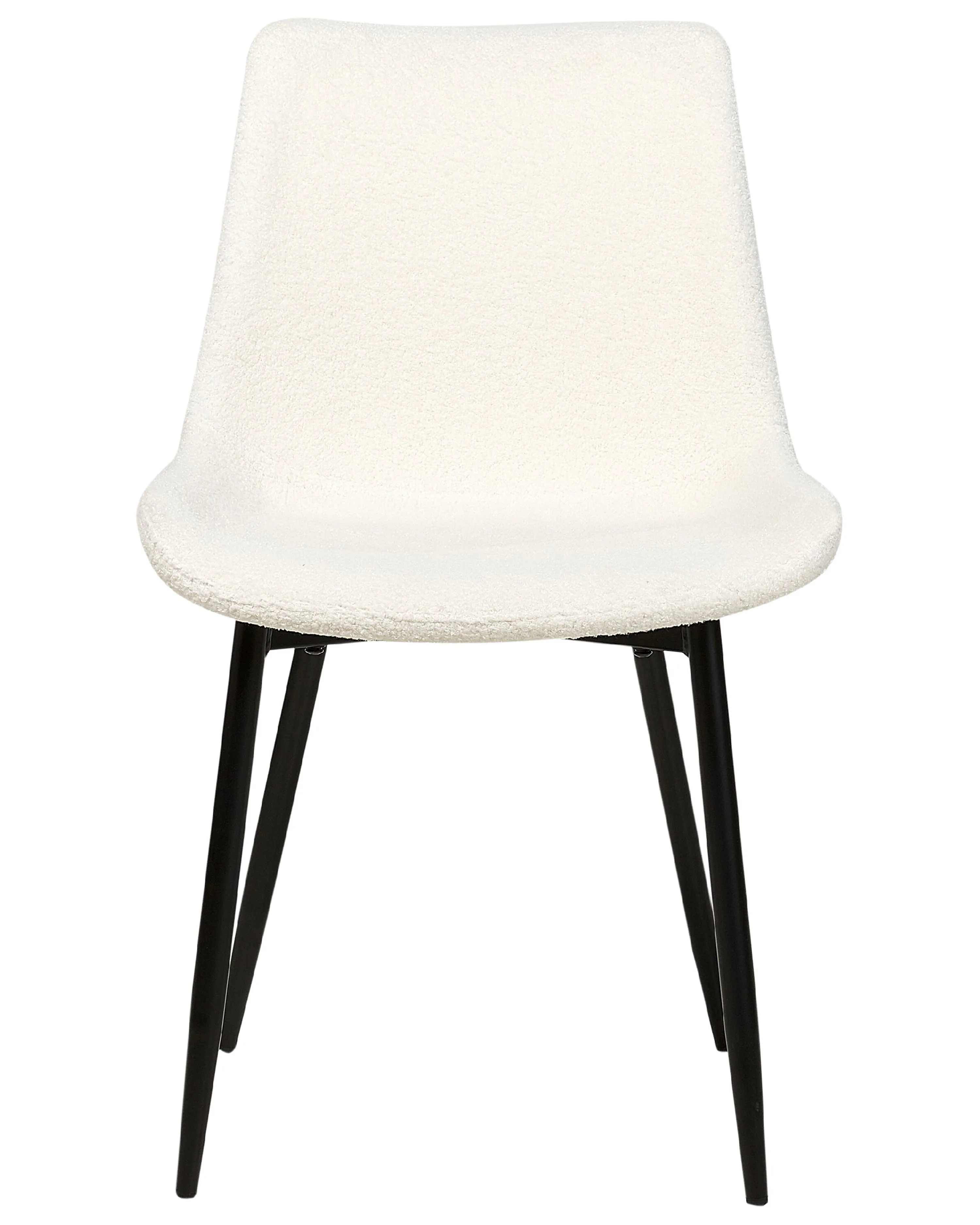 Set van 2 eetkamerstoelen AVILLA Bouclé Wit