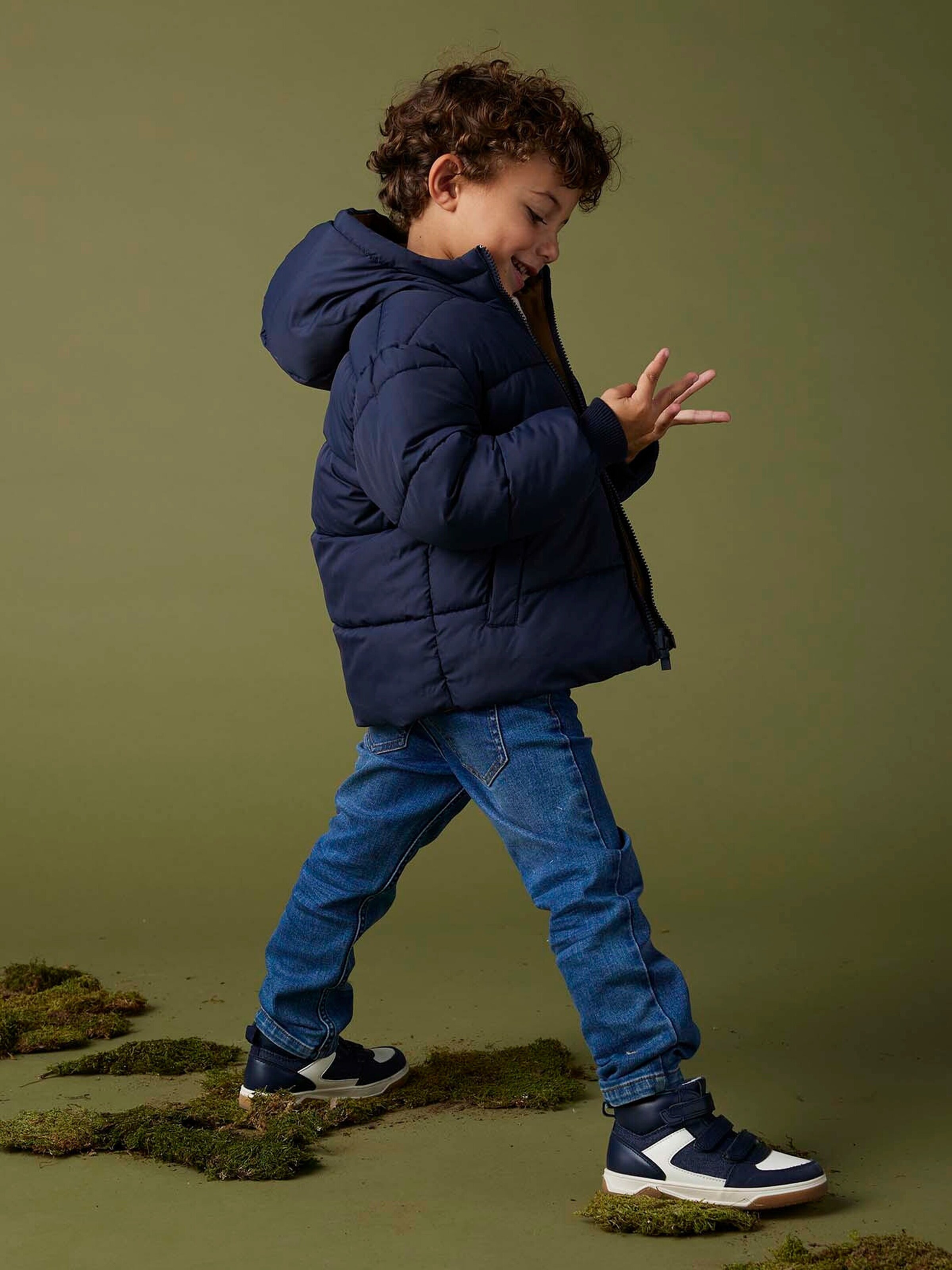 Vertbaudet Die UNVERWÜSTLICHE, robuste Jungen Jeans mit Dehnbund WATERLESS blue stone