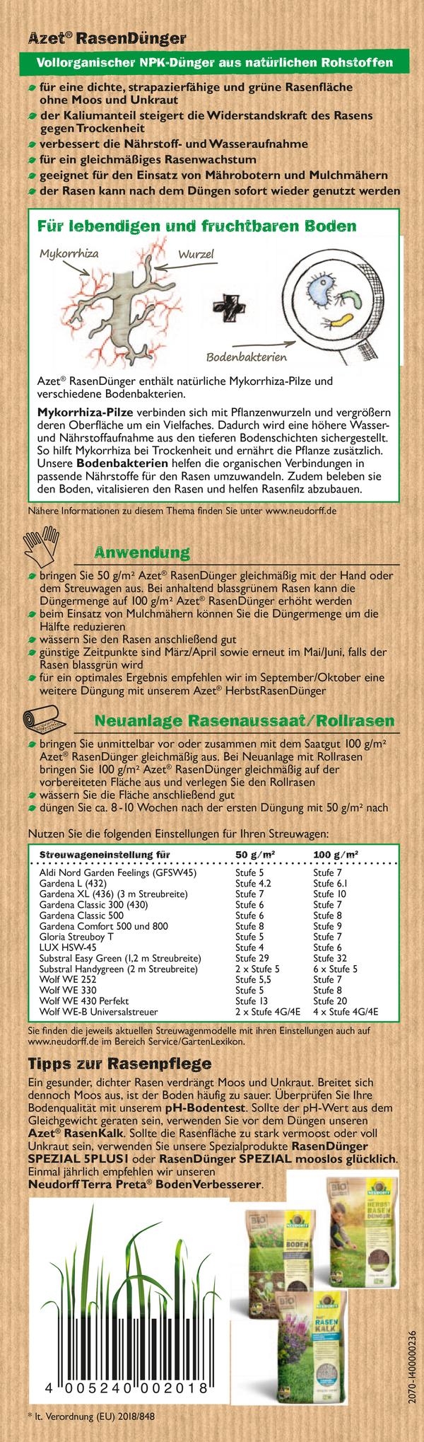 Neudorff Azet® Rasendünger