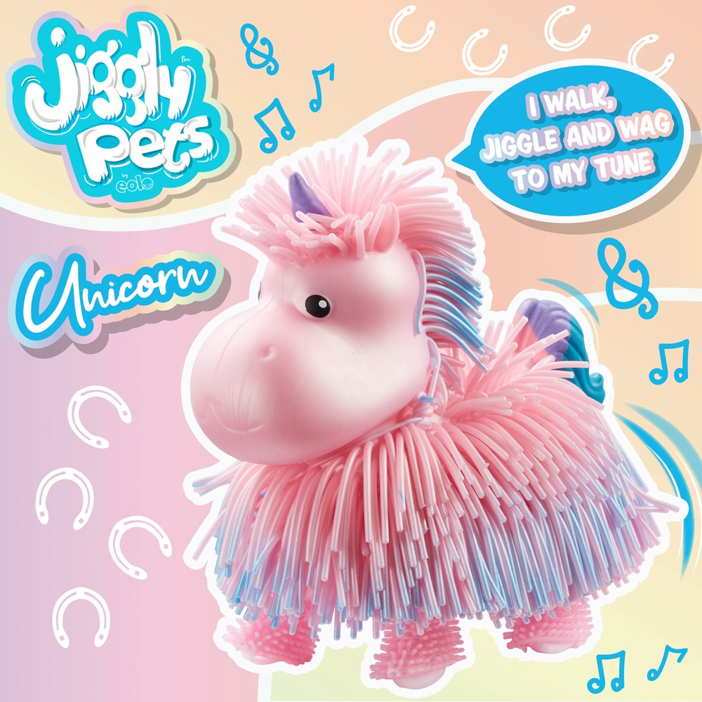 Jiggly Pets Einhorn – Perlmuttrosa