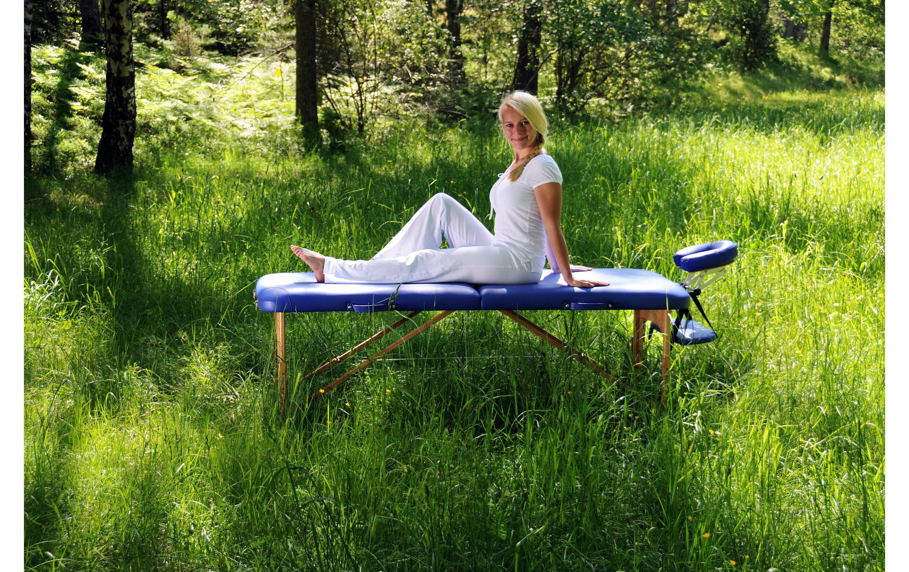 Koffermassagebank Robust inkl. Tragetasche und Kopfteilset<br>Massageliege
