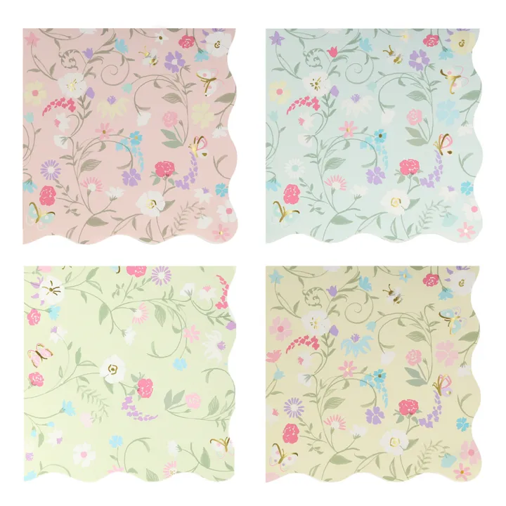 Meri Meri Petites serviettes en papier florales Ladurée - Set de 16