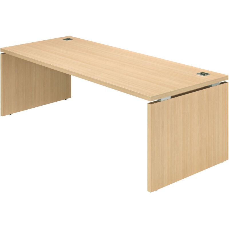 Bureau droit Direction Bruneau Shiny piètement plein bois