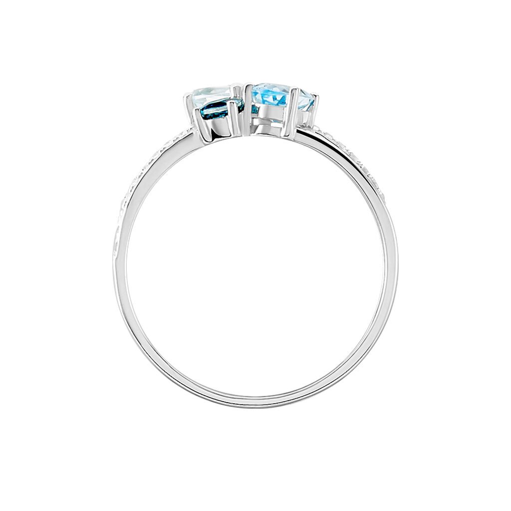 Bague Lilia Or Blanc Topaze