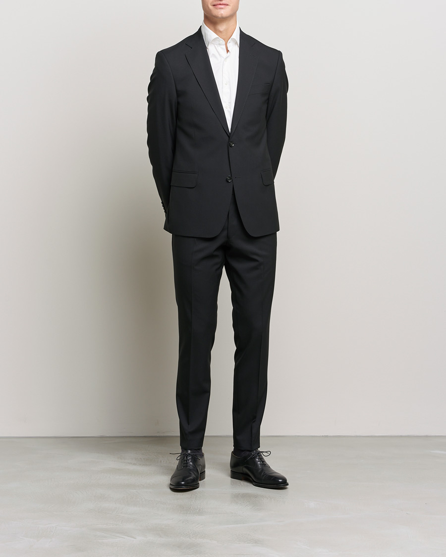 Oscar Jacobson Edmund Wool Suit Black