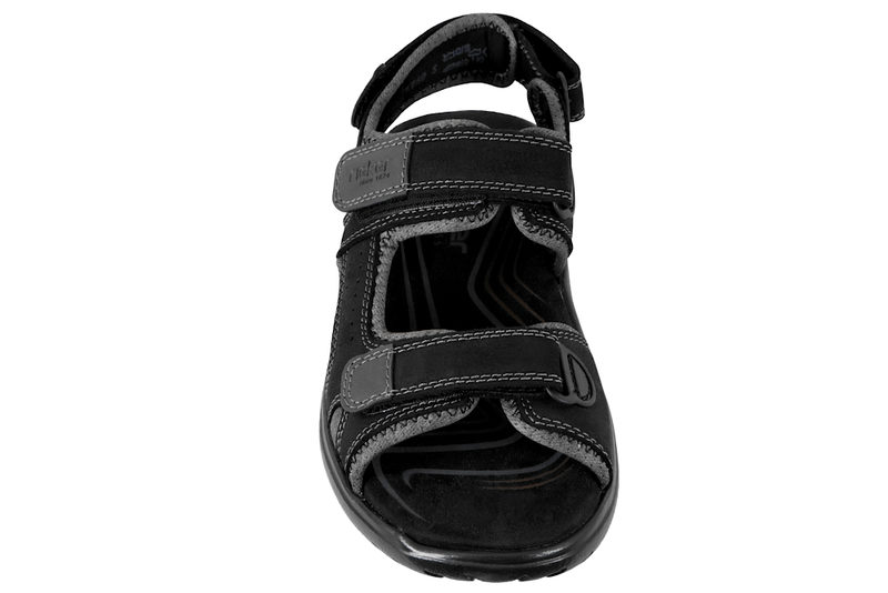RIEKER SANDAL I SORT SKIND