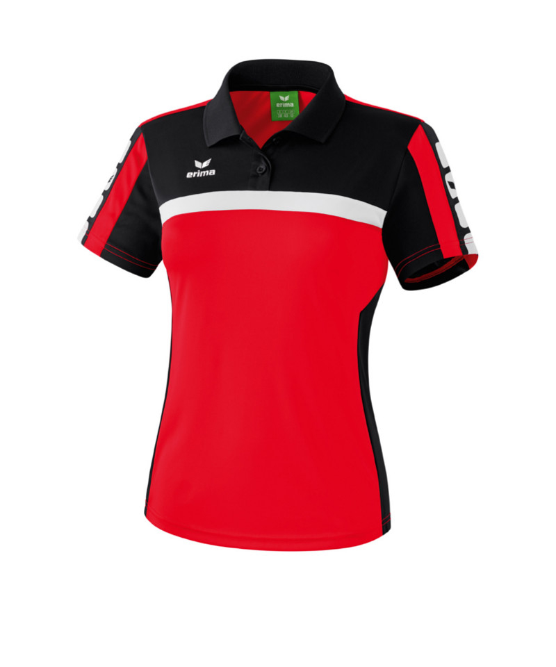 Erima 5-Cubes Poloshirt Damen Rot Schwarz