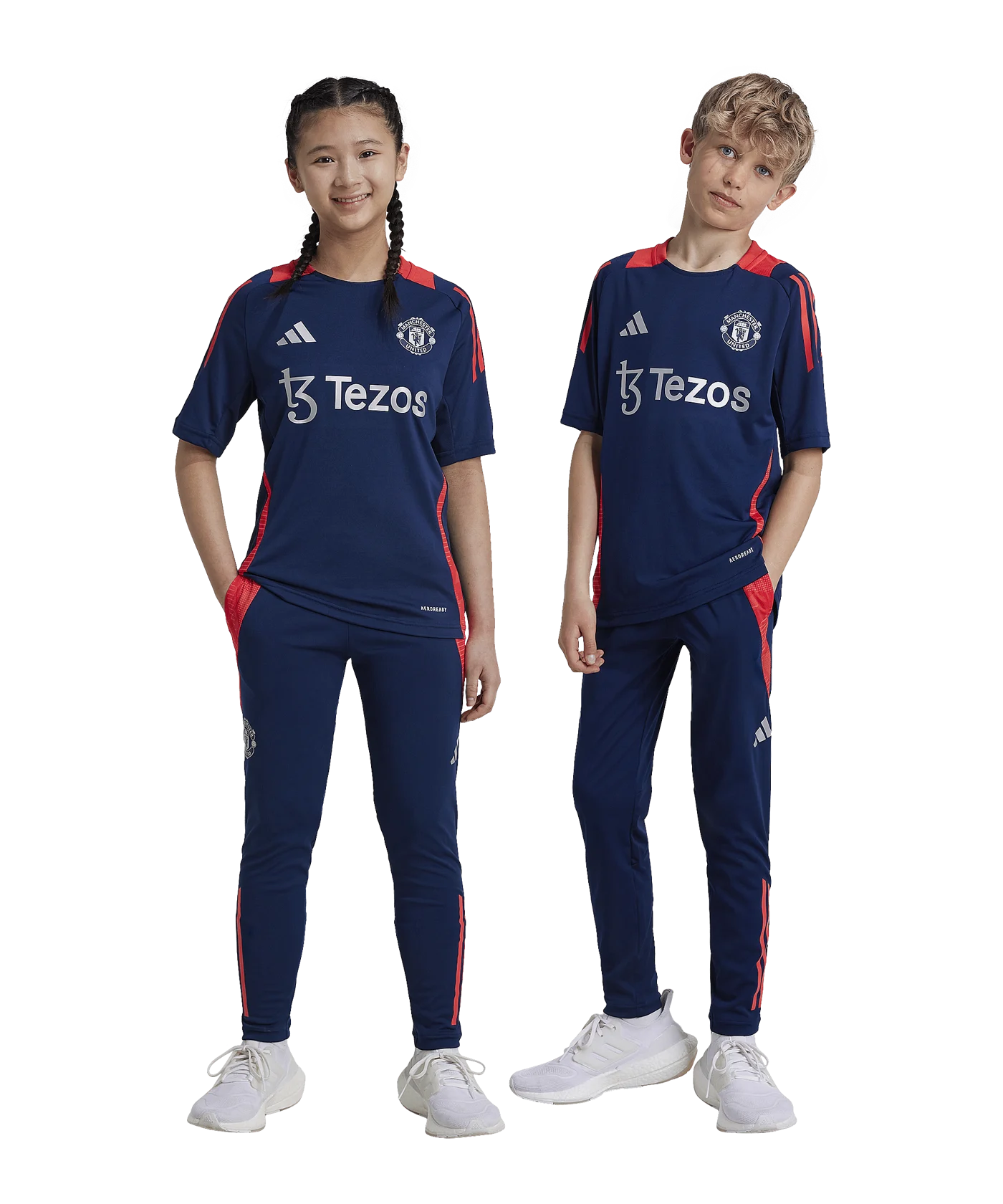 adidas Manchester United Trainingshose Kids Blau