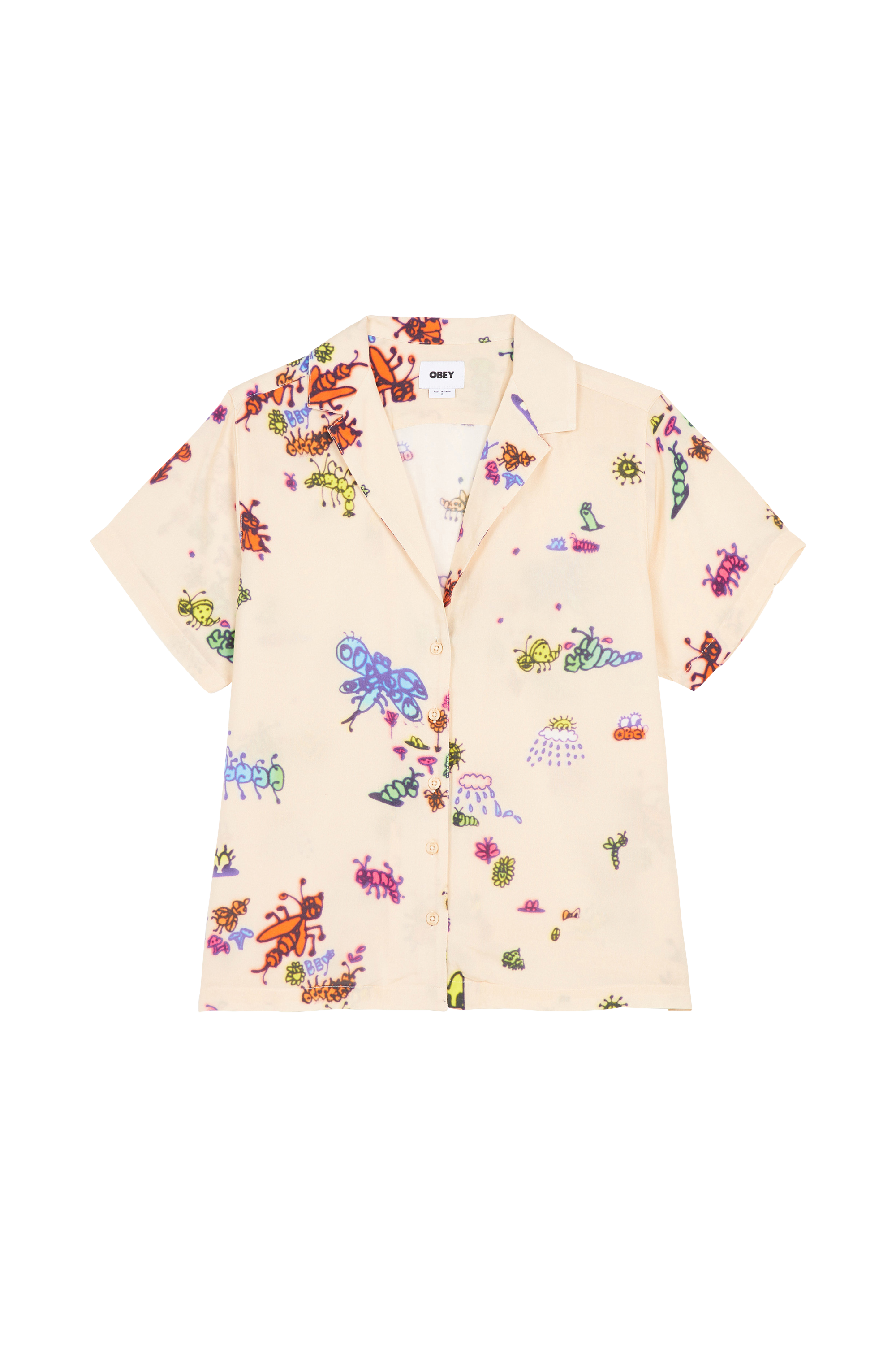 OBEY Chemise DOODLES Beige