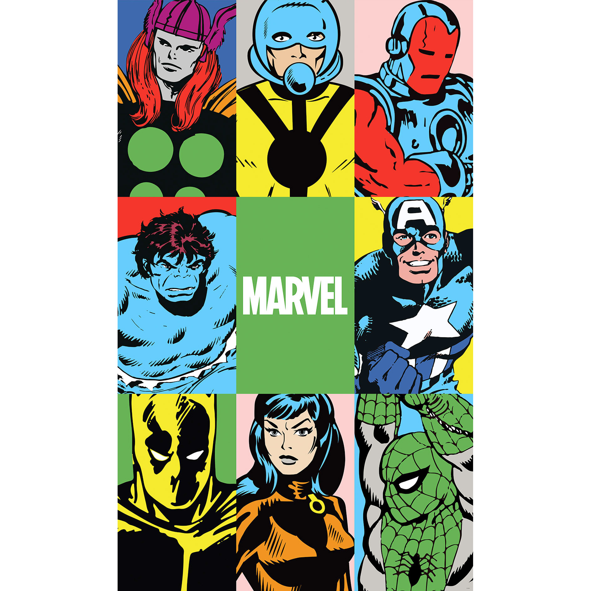 Vlies-Fototapete MARVEL POWERUP TEAM - 150x250 cm