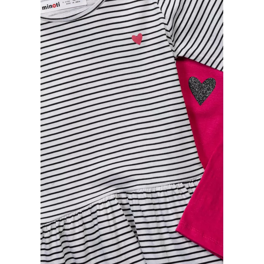 MINOTI 2er-Pack Jerseykleider Rosa