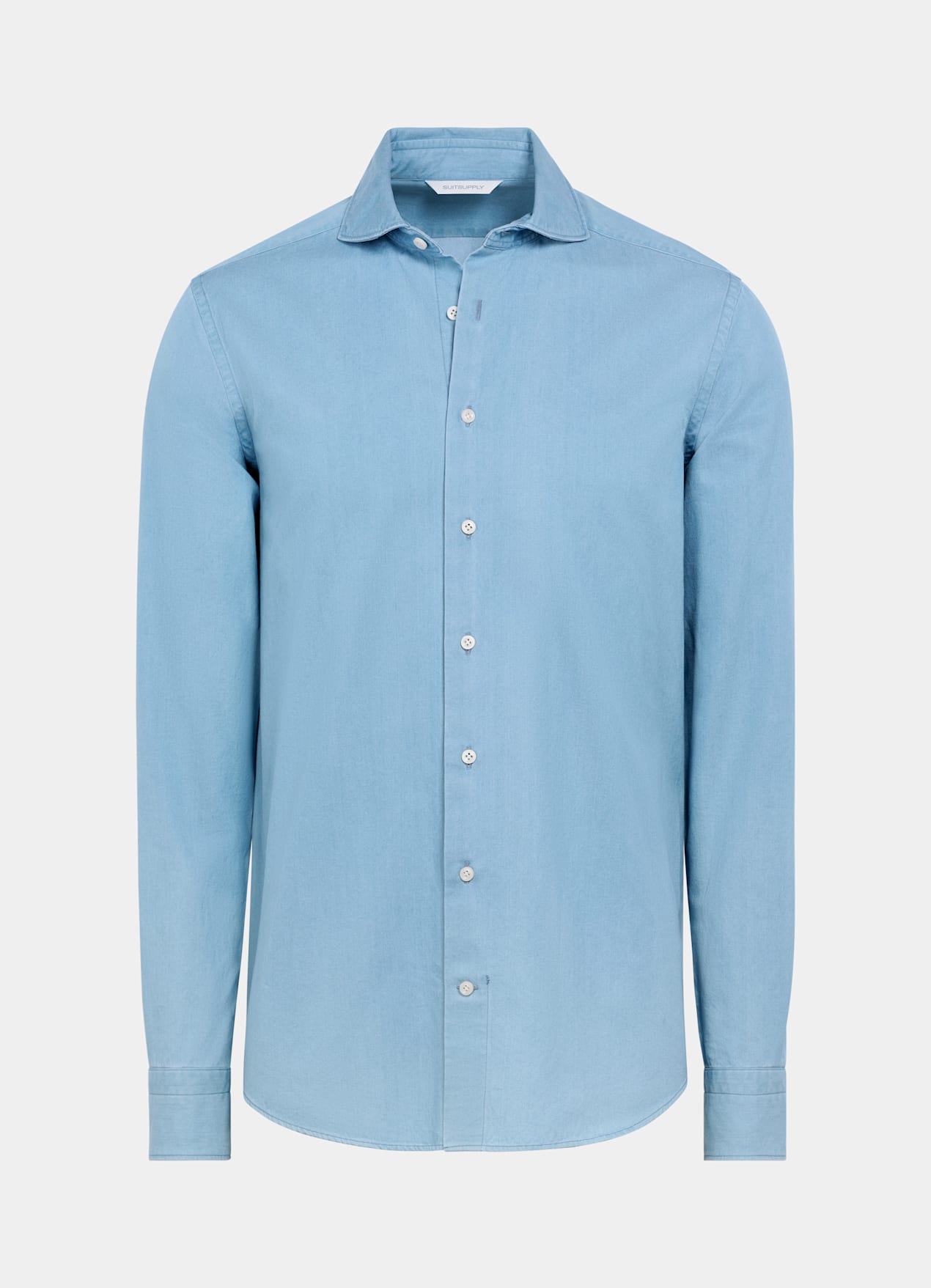 Chemise coupe ajustée bleu clair