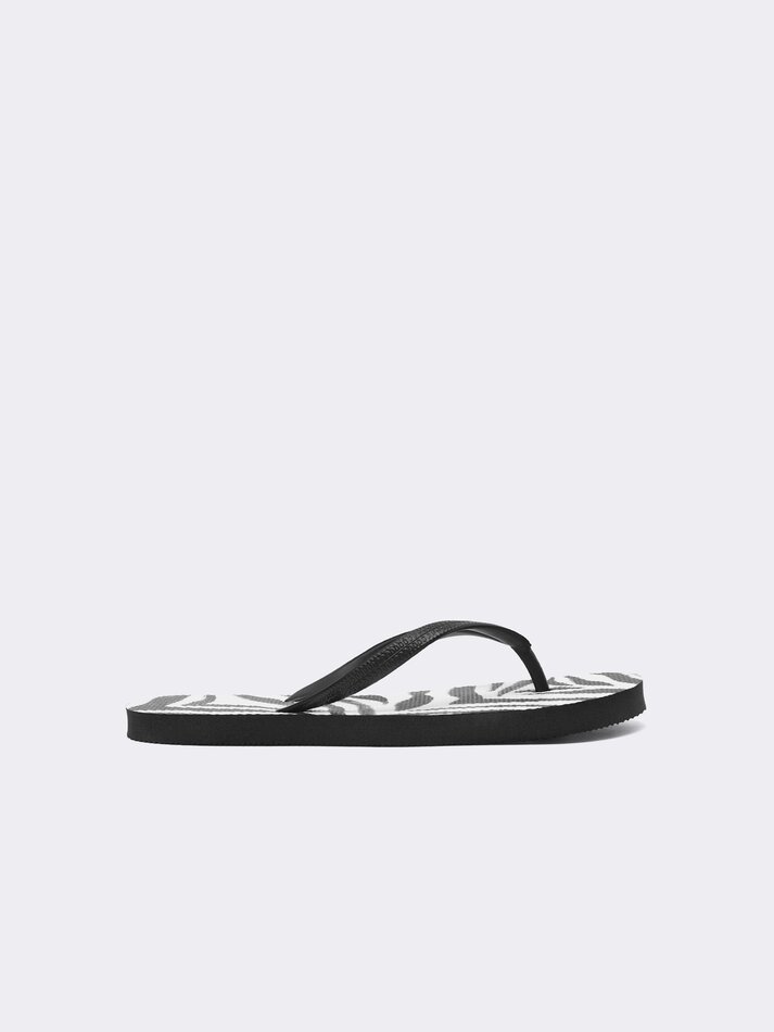 Chinelo de dedo estampado para banheiro - Combinado
