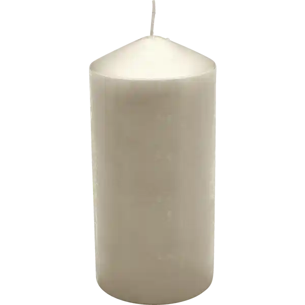 STUMPENKERZE 200 / 100 KIESELGRAU / HELLGRAU