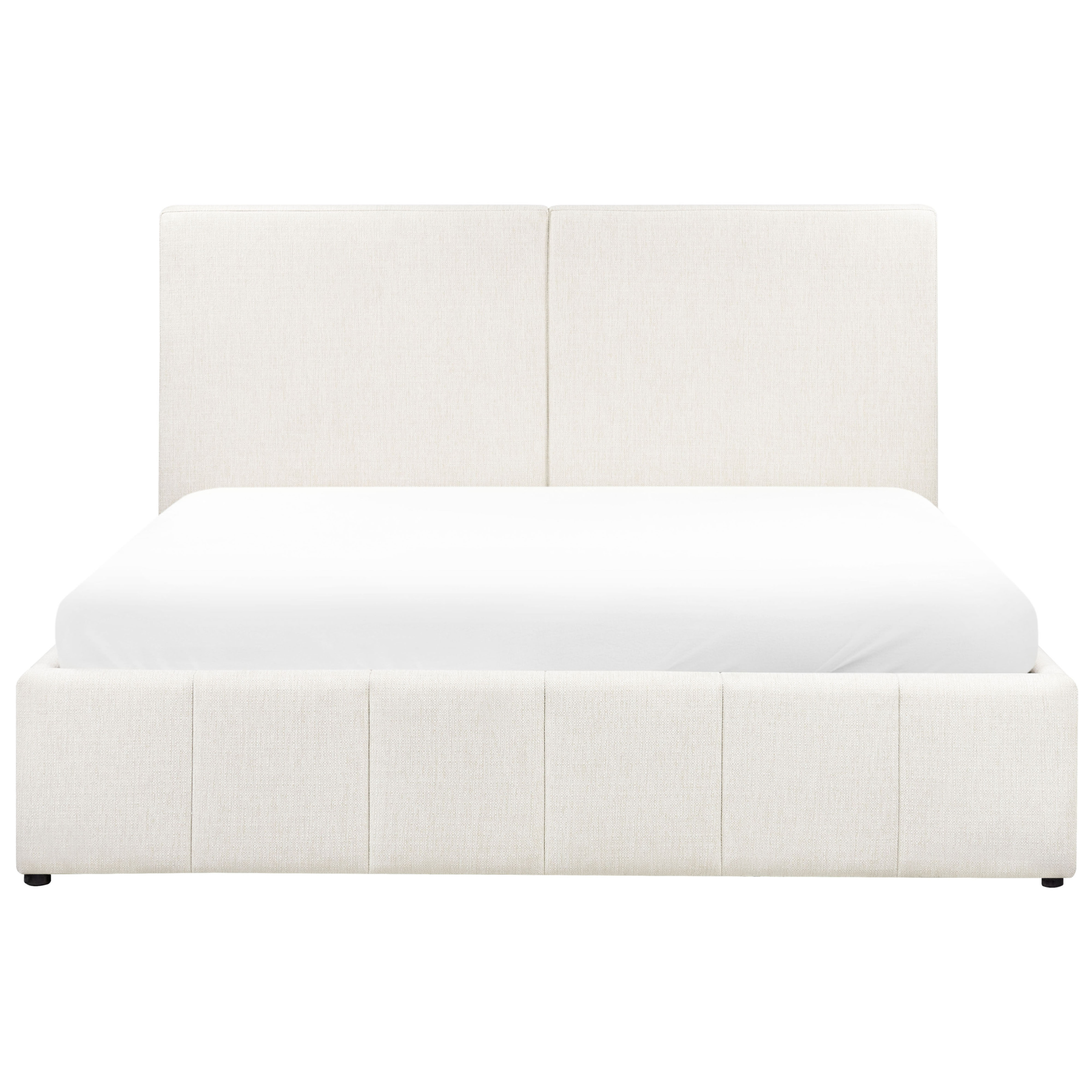 Beliani-CASTELNAVET-Tweepersoonsbed-Wit-180 x 200 cm-Polyester