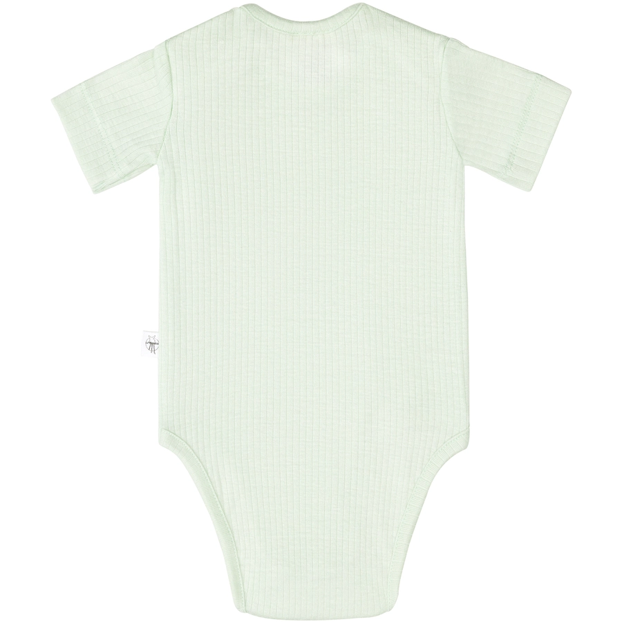 LÄSSIG Baby Body kurzarm gerippt mint