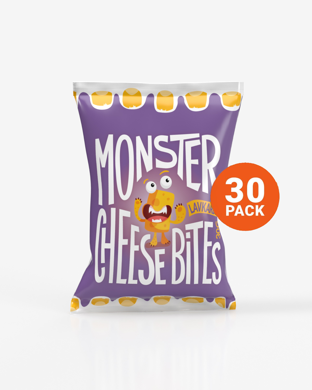 Monster Lavkarbo Ostepop 30x30g