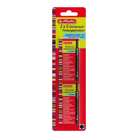Herlitz Universal Tintenpatronen schwarz 2 x 5 Stück