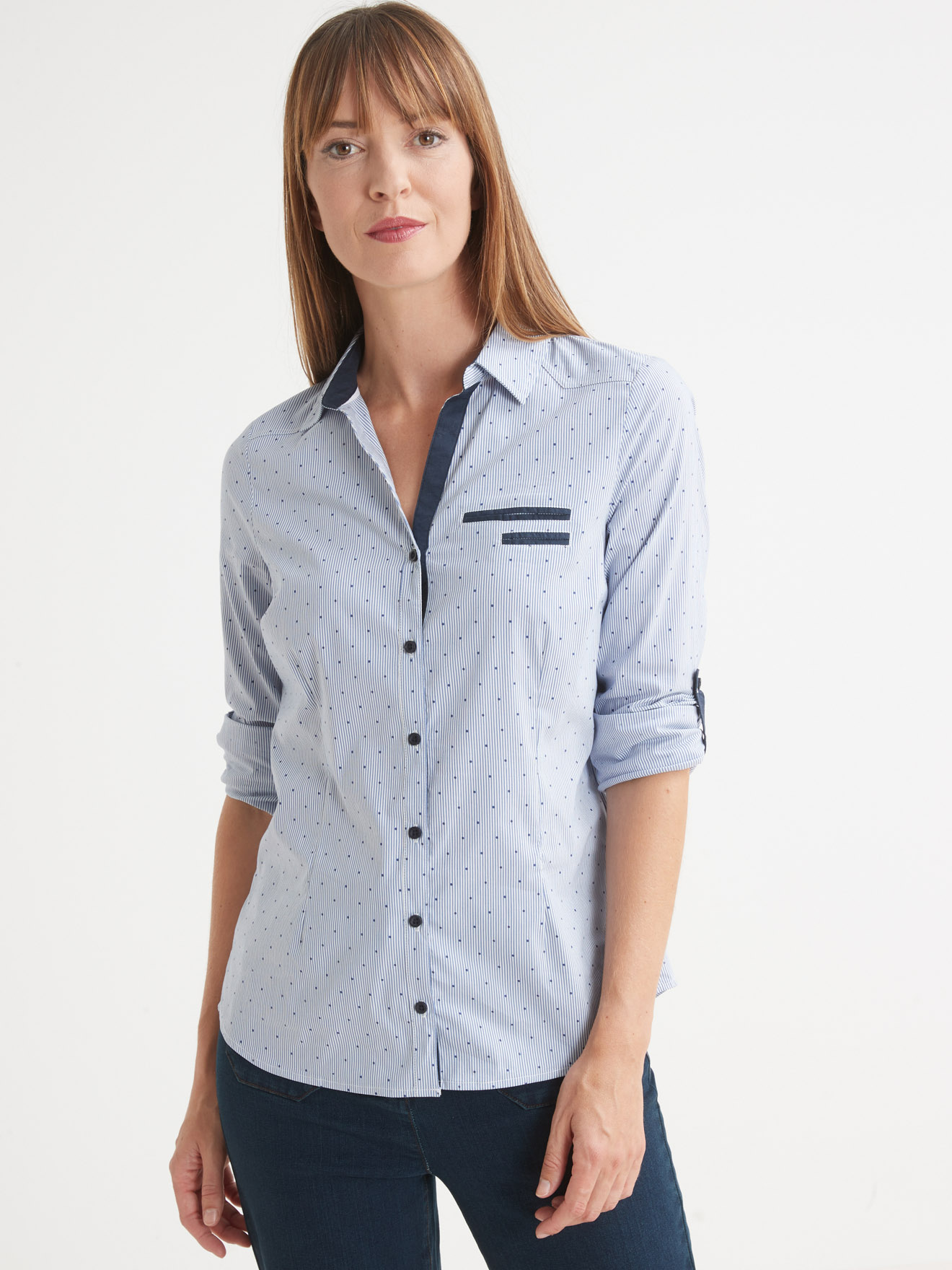Chemisier pur coton poitrine standard