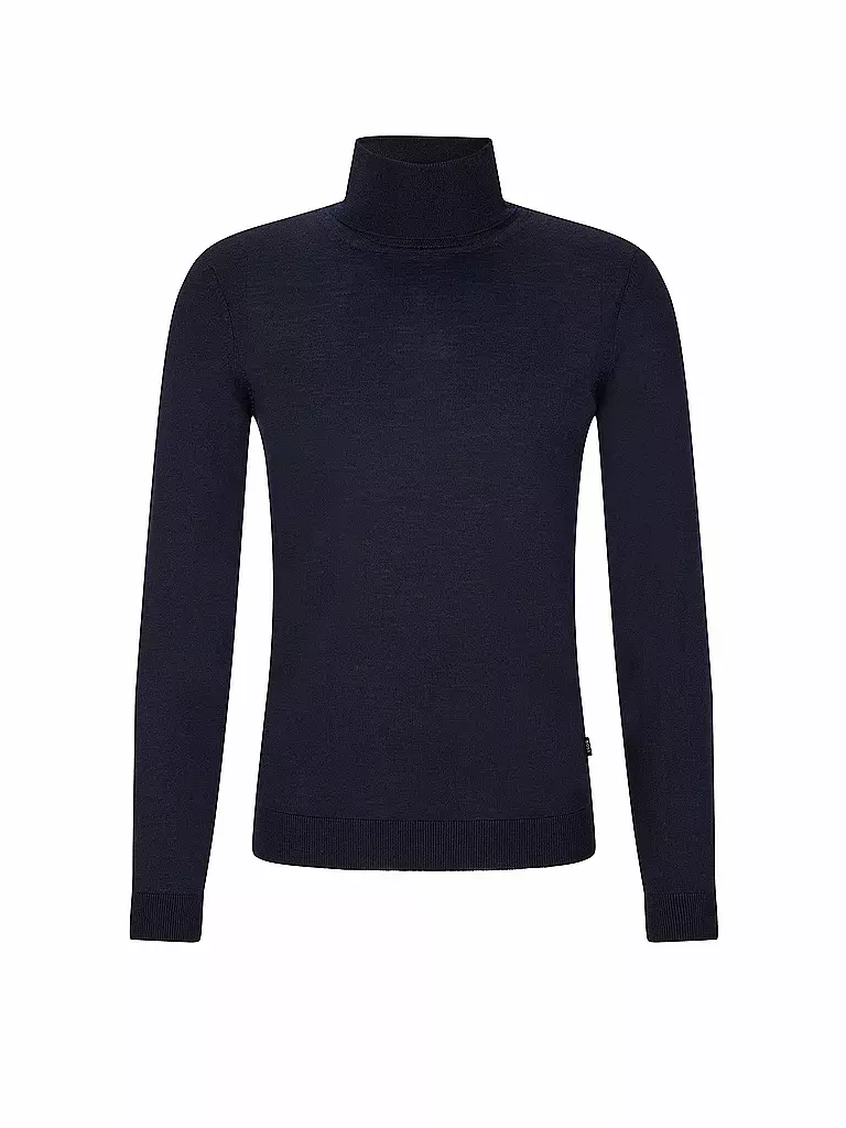 BOSS Rollkragenpullover Slim Fit MUSSO dunkelblau