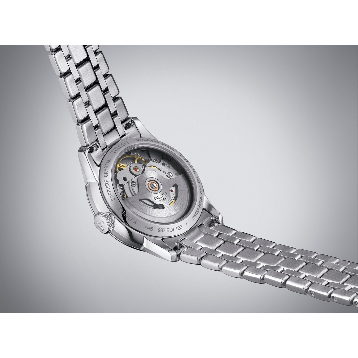 Montre TISSOT t-classic femme automatique bracelet acier gris