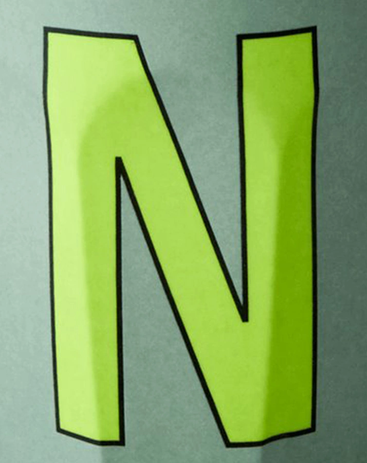 Melamin-Becher LETTER N - MEDIUM in khaki