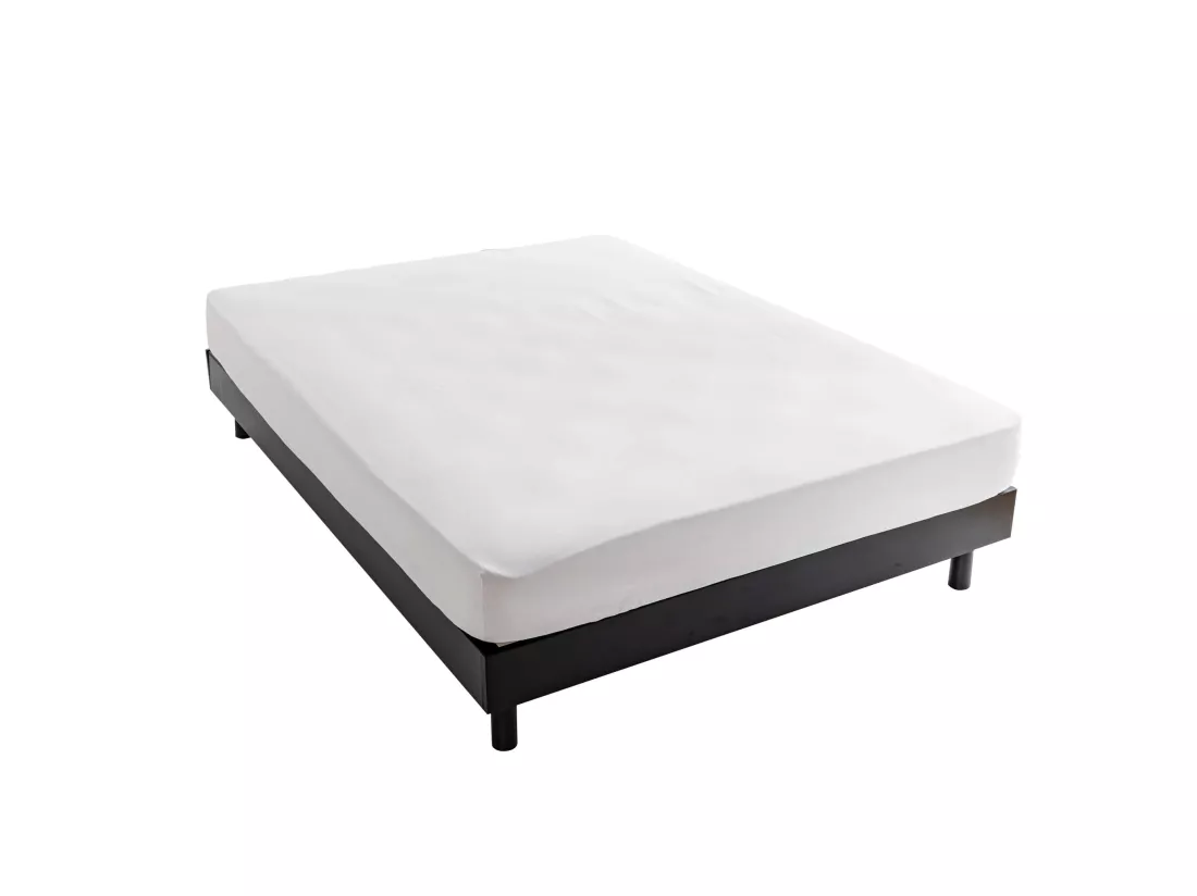 Sommier kit en bois massif noir 160x200