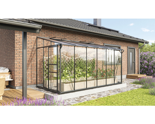 Vitavia Ida 7800 kas, enkelvoudig veiligheidsglas/holle kamerpanelen, 386,5 x 201,4 cm, zwart