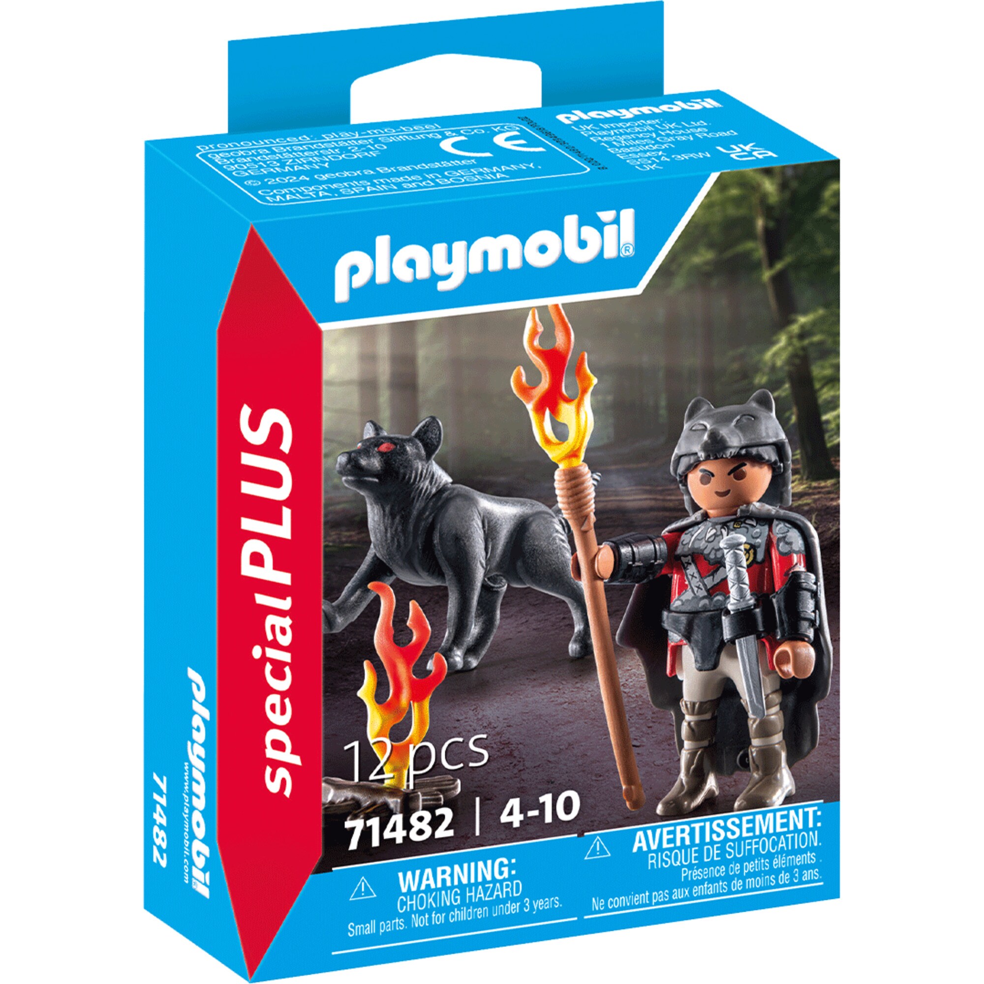 PLAYMOBIL Konstruktionsspielzeug specialPLUS Krieger mit Wolf
