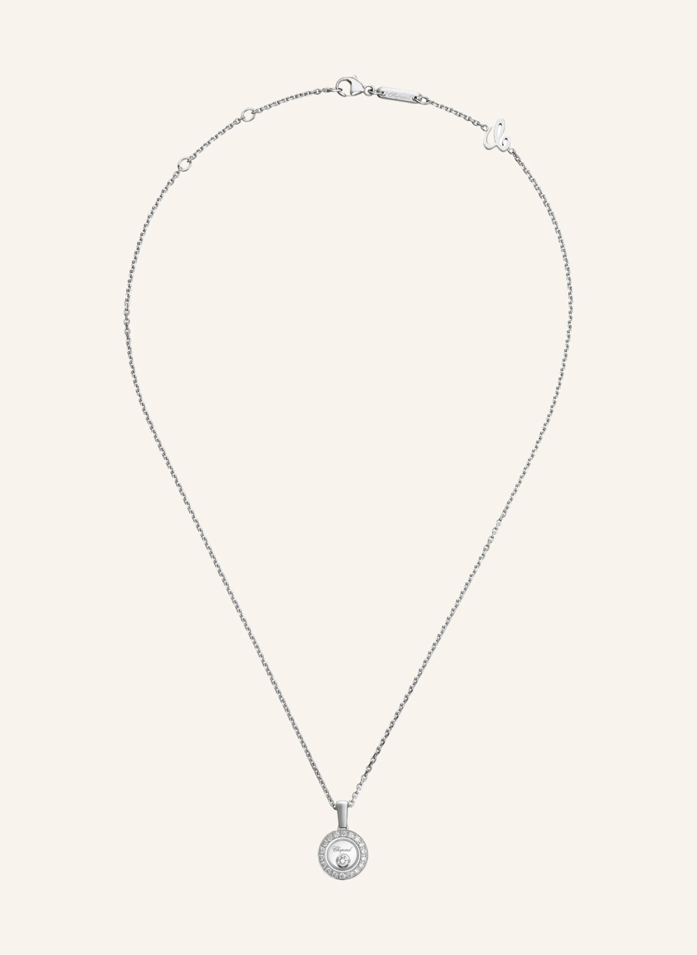 Chopard Anhänger HAPPY DIAMONDS ICONS Anhänger aus 18 Karat Weißgold und Diamanten