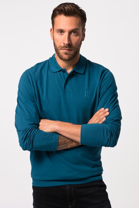 JP 1880 Poloshirt, Basic, Bauchfit, Langarm, Piqué, XXL bis 8 XL